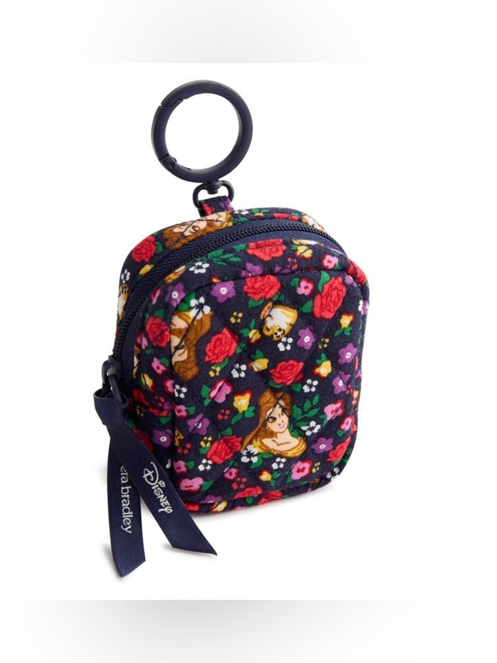 Vera Bradley Women's Outlet Cotton Bag Charm Keychain belle Disney princess rose